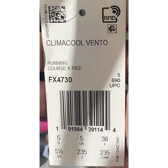 Adidas CLIMACOOL VENTO Men's‎ Sz 5.5 Cloud White Shock Pink Signal Green FX4731 - Picture 10 of 10